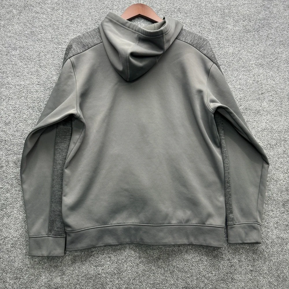 Adidas CV5751 Full Zip Hoodie Mens Medium Gray Fleece Lined Athletic Hoodie‎